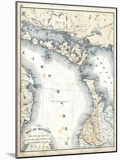 1879, Ontario - Counties - Bruce, Algoma District and Manitoulin Island, Canada-null-Mounted Giclee Print