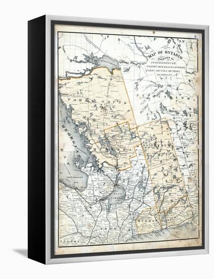 1879, Ontario Counties, Canada-null-Framed Premier Image Canvas