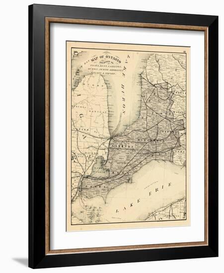 1879, Ontario - Counties, Essex, Kent, Lambton, Huron, Perth, Middlesex, Elgin, Canada, Oxford-null-Framed Giclee Print
