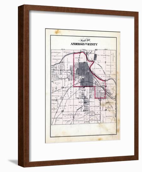 1880, Anderson and Vicinity, Indiana, United States-null-Framed Giclee Print