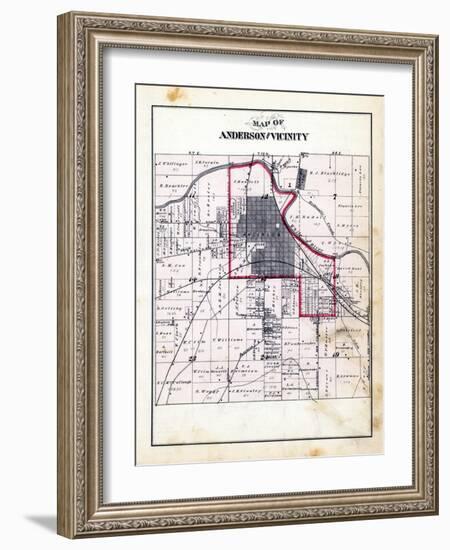 1880, Anderson and Vicinity, Indiana, United States-null-Framed Giclee Print