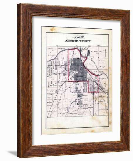 1880, Anderson and Vicinity, Indiana, United States-null-Framed Giclee Print