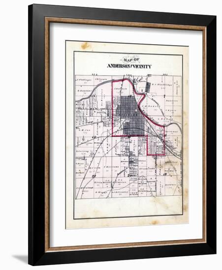 1880, Anderson and Vicinity, Indiana, United States-null-Framed Giclee Print