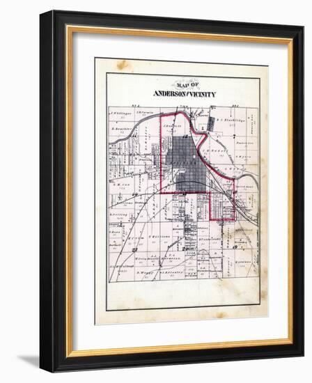 1880, Anderson and Vicinity, Indiana, United States-null-Framed Giclee Print