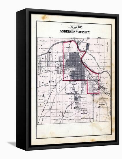 1880, Anderson and Vicinity, Indiana, United States-null-Framed Premier Image Canvas