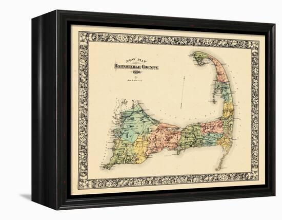 1880, Barnstable County and Cape Cod B, Massachusetts, United States-null-Framed Premier Image Canvas