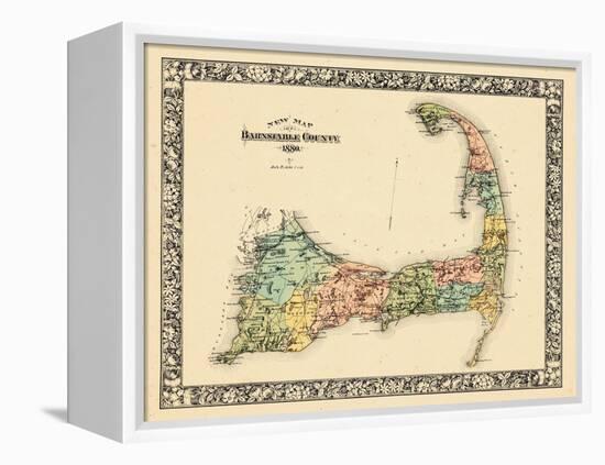 1880, Barnstable County and Cape Cod B, Massachusetts, United States-null-Framed Premier Image Canvas