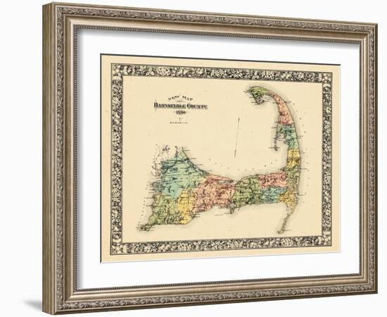 1880, Barnstable County and Cape Cod B, Massachusetts, United States-null-Framed Giclee Print