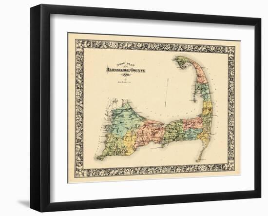 1880, Barnstable County and Cape Cod B, Massachusetts, United States-null-Framed Giclee Print