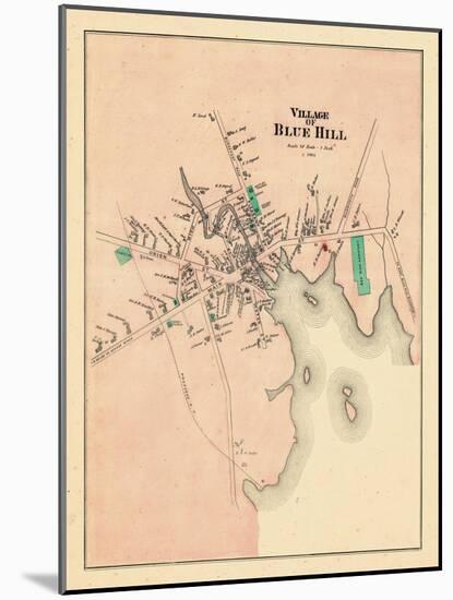 1881, Blue Hill Village, Maine, United States-null-Mounted Giclee Print