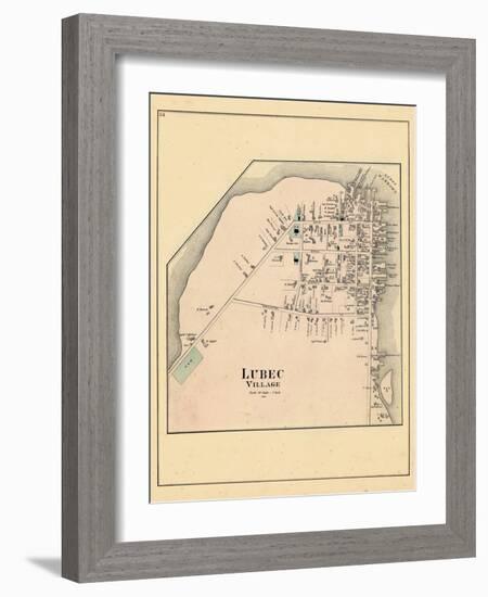 1881, Lubec Village, Maine, United States-null-Framed Giclee Print