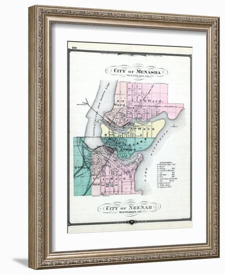 1881, Menasha City, Neenah City, Wisconsin, United States-null-Framed Giclee Print
