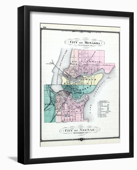 1881, Menasha City, Neenah City, Wisconsin, United States-null-Framed Giclee Print