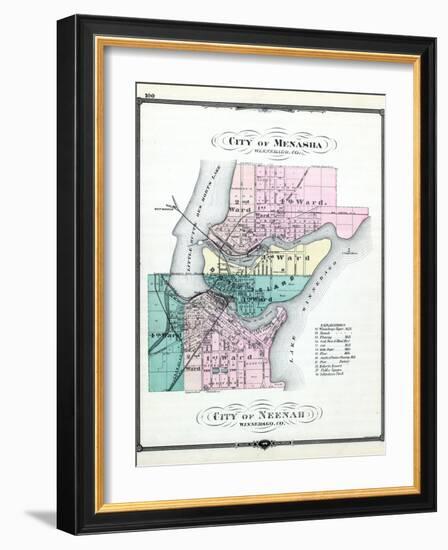 1881, Menasha City, Neenah City, Wisconsin, United States-null-Framed Giclee Print