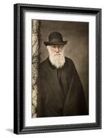 1881 Tinted Charles Darwin Portrait-Paul Stewart-Framed Photographic Print