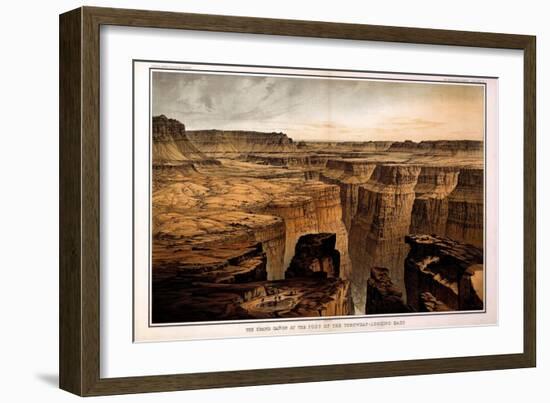 1882, Grand Canyon - Sheet VI - The Grand Canon at the foot of the Toroweap-Looking East, Arizona-null-Framed Giclee Print