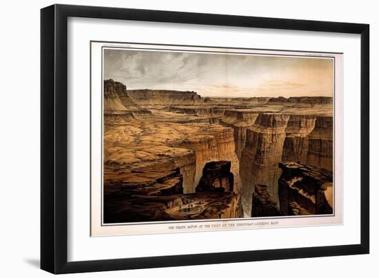 1882, Grand Canyon - Sheet VI - The Grand Canon at the foot of the Toroweap-Looking East, Arizona-null-Framed Giclee Print