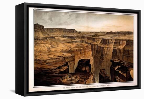 1882, Grand Canyon - Sheet VI - The Grand Canon at the foot of the Toroweap-Looking East, Arizona-null-Framed Premier Image Canvas