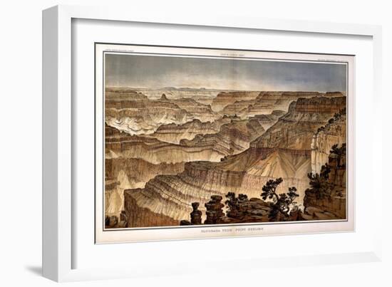 1882, Grand Canyon - Sheet XVII - Panorama from Point Sublime, Arizona, United States-null-Framed Giclee Print