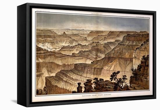 1882, Grand Canyon - Sheet XVII - Panorama from Point Sublime, Arizona, United States-null-Framed Premier Image Canvas