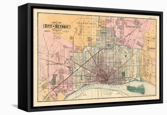 1883, Detroit City, Michigan, United States-null-Framed Premier Image Canvas