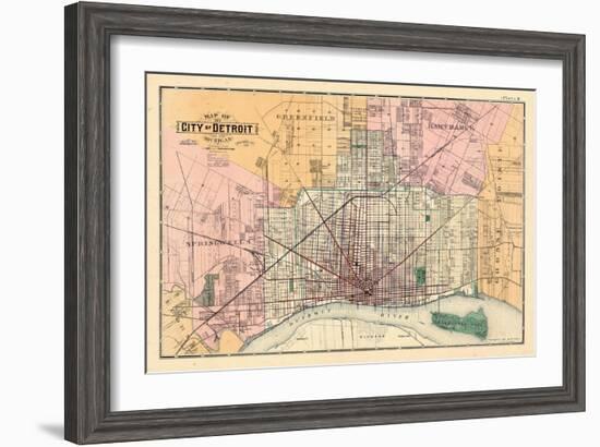 1883, Detroit City, Michigan, United States-null-Framed Giclee Print