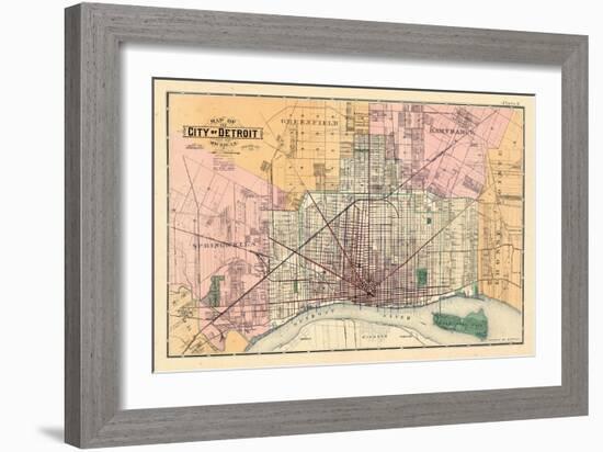 1883, Detroit City, Michigan, United States-null-Framed Giclee Print