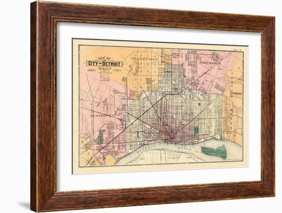 1883, Detroit City, Michigan, United States-null-Framed Giclee Print