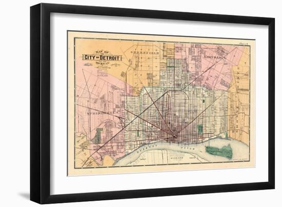 1883, Detroit City, Michigan, United States-null-Framed Giclee Print