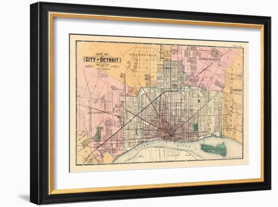 1883, Detroit City, Michigan, United States-null-Framed Giclee Print