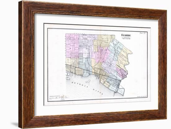 1883, Ecorse Township, Detroit River, Grassy Island, Mud Island, Michigan, United State-null-Framed Giclee Print