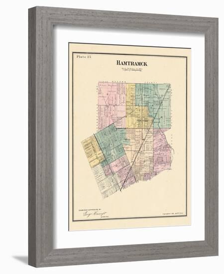 1883, Hamtramck Township, North Detroit, Maybury, Michigan, United States-null-Framed Giclee Print