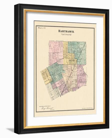 1883, Hamtramck Township, North Detroit, Maybury, Michigan, United States-null-Framed Giclee Print