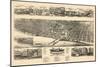 1883, Racine Bird's Eye View, Wisconsin, United States-null-Mounted Giclee Print