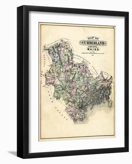 1884, Cumberland County Map, Maine, United States-null-Framed Giclee Print