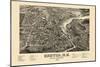 1884, Exeter Bird's Eye View, New Hampshire, United States-null-Mounted Giclee Print