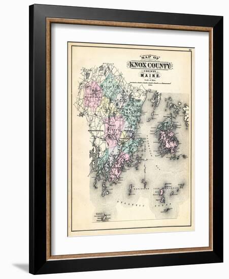 1884, Knox County Map, Maine, United States-null-Framed Giclee Print