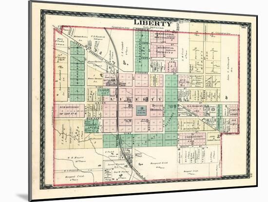 1884, Liberty, Indiana, United States-null-Mounted Giclee Print
