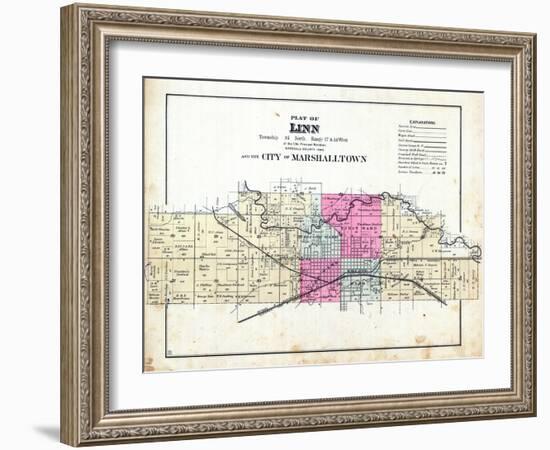 1885, Linn and the City of Marshalltown, Iowa, United States-null-Framed Giclee Print