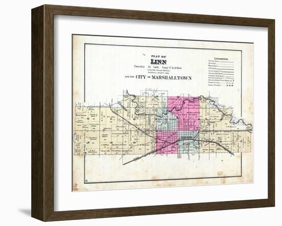 1885, Linn and the City of Marshalltown, Iowa, United States-null-Framed Giclee Print