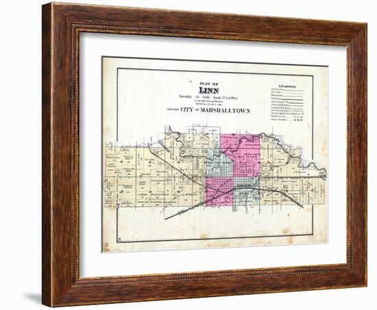 1885, Linn and the City of Marshalltown, Iowa, United States-null-Framed Giclee Print