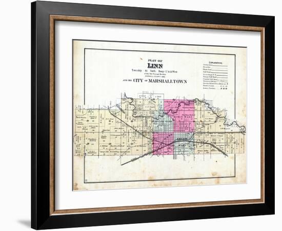 1885, Linn and the City of Marshalltown, Iowa, United States-null-Framed Giclee Print