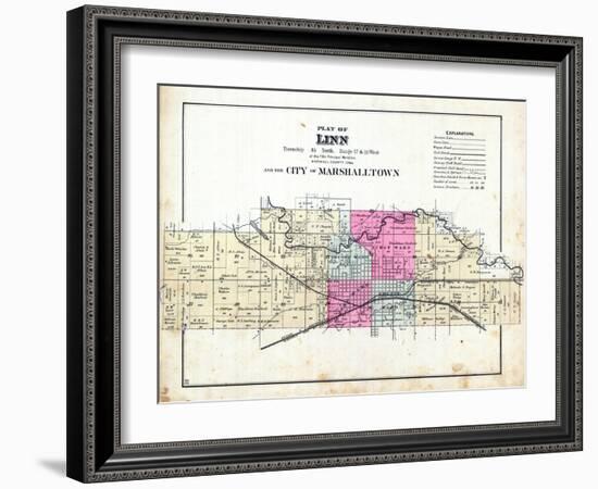 1885, Linn and the City of Marshalltown, Iowa, United States-null-Framed Giclee Print