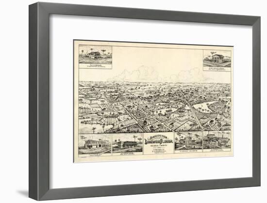 1885, Longwood Bird's Eye View, Florida, United States-null-Framed Giclee Print