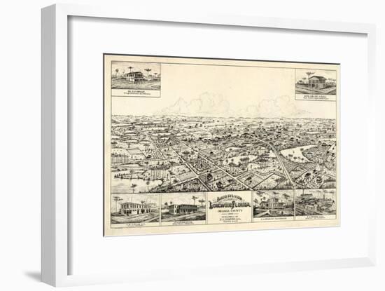 1885, Longwood Bird's Eye View, Florida, United States-null-Framed Giclee Print