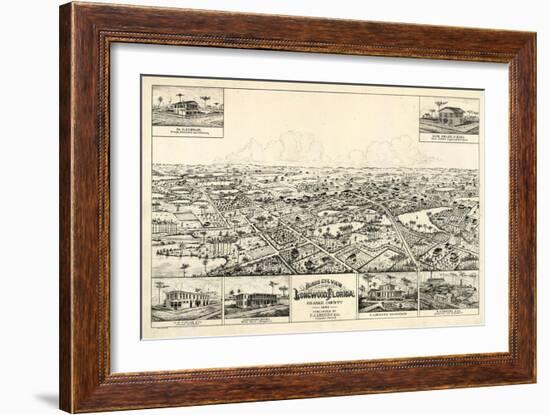 1885, Longwood Bird's Eye View, Florida, United States-null-Framed Giclee Print