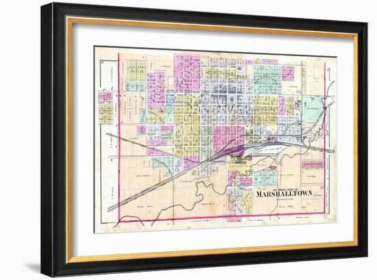 1885, Marshalltown - South, Iowa, United States-null-Framed Giclee Print