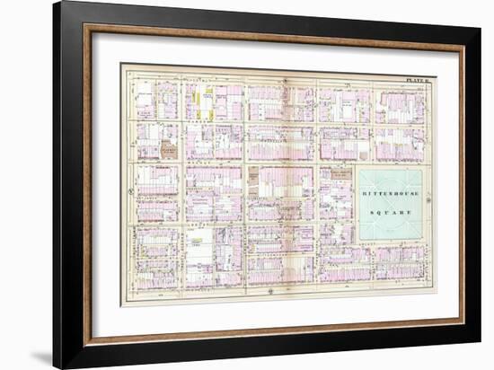 1885, Rittenhouse Square, Philadelphia, Pennsylvania, United States-null-Framed Giclee Print