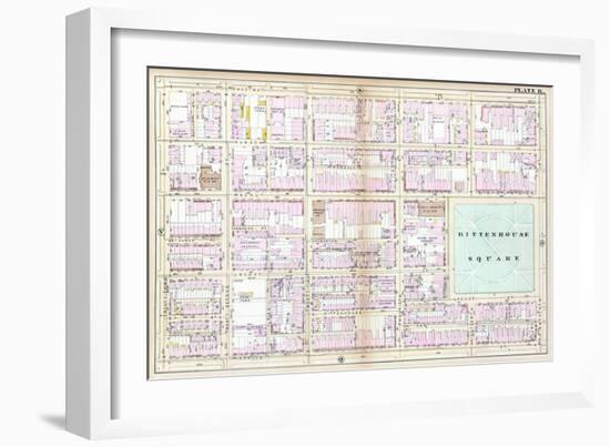 1885, Rittenhouse Square, Philadelphia, Pennsylvania, United States-null-Framed Giclee Print