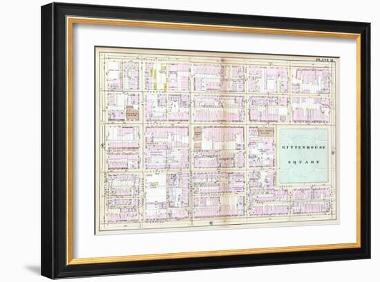 1885, Rittenhouse Square, Philadelphia, Pennsylvania, United States-null-Framed Giclee Print